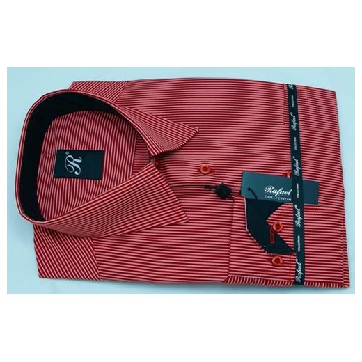 Koszula w prążki 46 170/176 dł. klasyczna krzysztof czerwony klasyczny