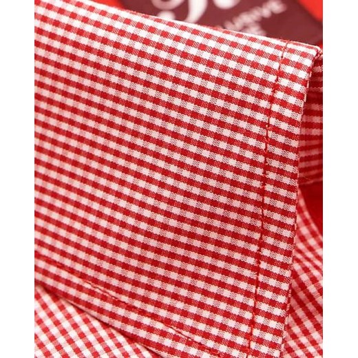 Koszula czerwona w kratkę 46 182/188 EXCLUSIVE LINE krzysztof czerwony elegancki