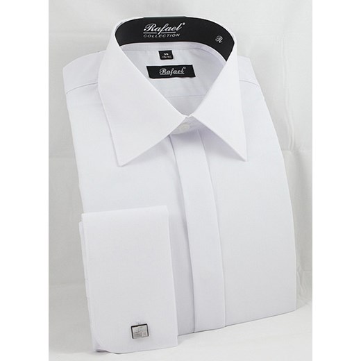 Koszula biała na spinki 37 182/188 dł. klasyczna krzysztof bialy bawełniane
