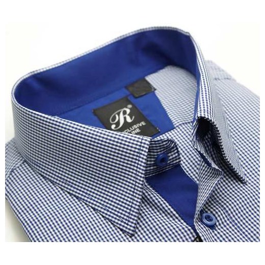 Koszula w kratkę XL 43-44 176/182 EXCLUSIVE LINE krzysztof niebieski bawełniane