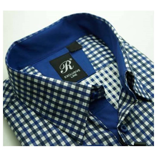 Koszula w kratkę XL 43-44 176/182 EXCLUSIVE LINE krzysztof niebieski bawełniane