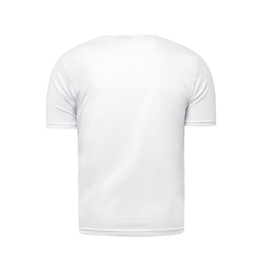 T-shirt męski Risardi biały w stylu młodzieżowym 