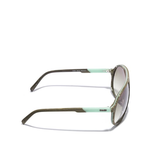 Damskie okulary przeciwsłoneczne w kolorze miętowo-brązowym
