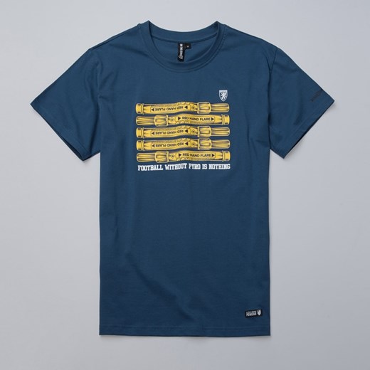 T-shirt męski niebieski Pgwear z krótkim rękawem 