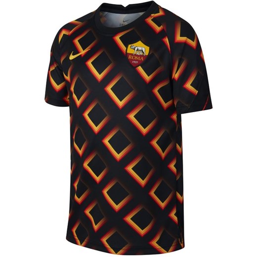Koszulka piłkarska z krótkim rękawem dla dużych dzieci AS Roma - Czerń Nike L Nike poland