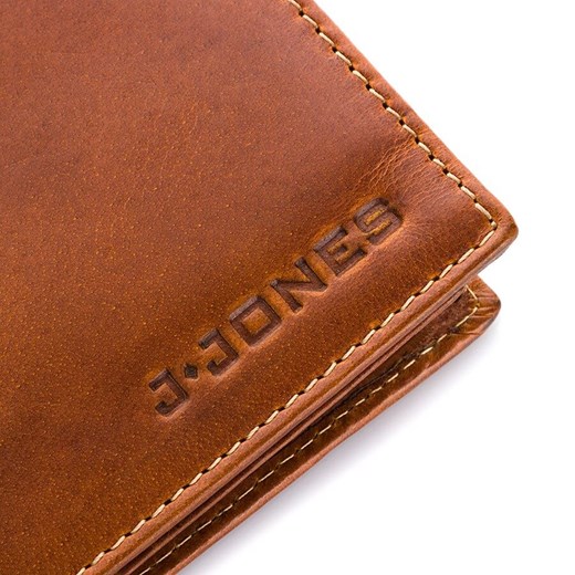Skórzany portfel męski brązowy J.Jones RFID 5329   uniwersalny Skorzana.com