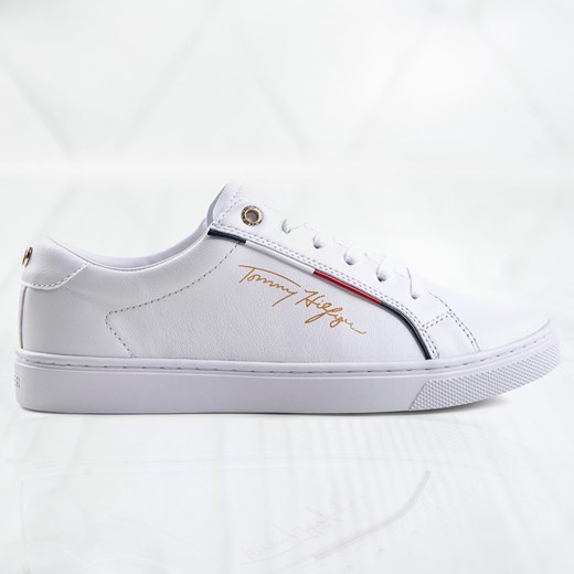 Buty sportowe damskie białe Tommy Hilfiger sznurowane 