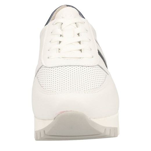 Skórzane sneakersy w kolorze biało-granatowym