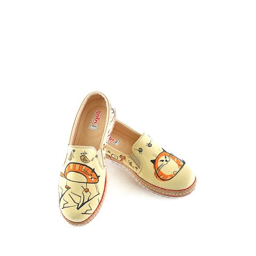Espadryle w kolorze beżowym ze wzorem Goby 38 Limango Polska
