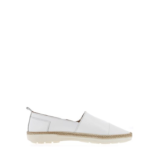 Skórzane slippersy w kolorze białym