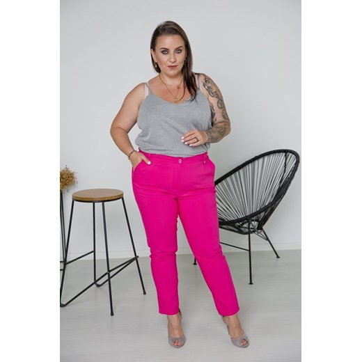 Amarantowe Spodnie MORTY Plus Size