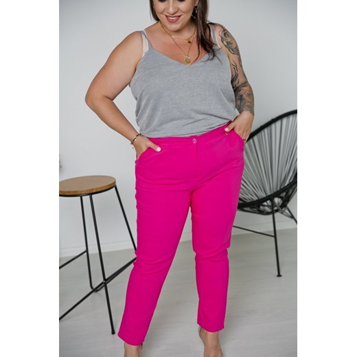 Amarantowe Spodnie MORTY Plus Size