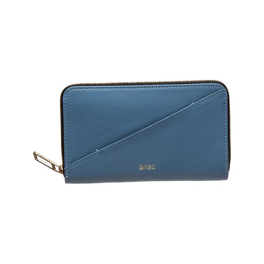Skórzany portfel "Privy 151" w kolorze niebieskim - 16 x 10 x 2 cm