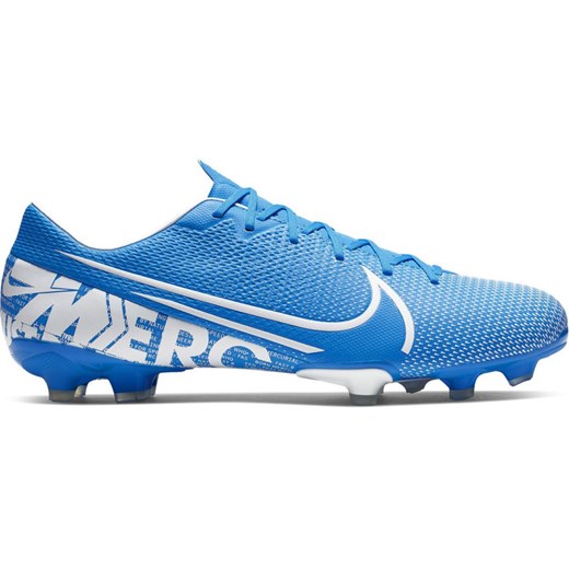 Buty sportowe męskie Nike mercurial niebieskie sznurowane skórzane 