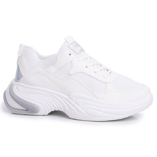 Sportowe Damskie Buty Kolorowe Białe