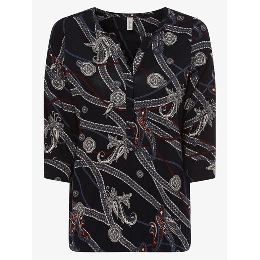 Bluzka damska Soyaconcept® z długim rękawem na wiosnę z okrągłym dekoltem w abstrakcyjnym wzorze 