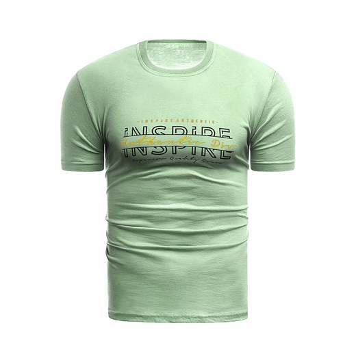 Wyprzedaż koszulka t-shirt  INSPIRE- pistacjowy  Risardi L 