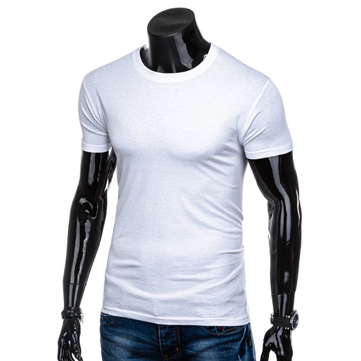 T-shirt męski bez nadruku 1331S - biały Edoti.com  XL 