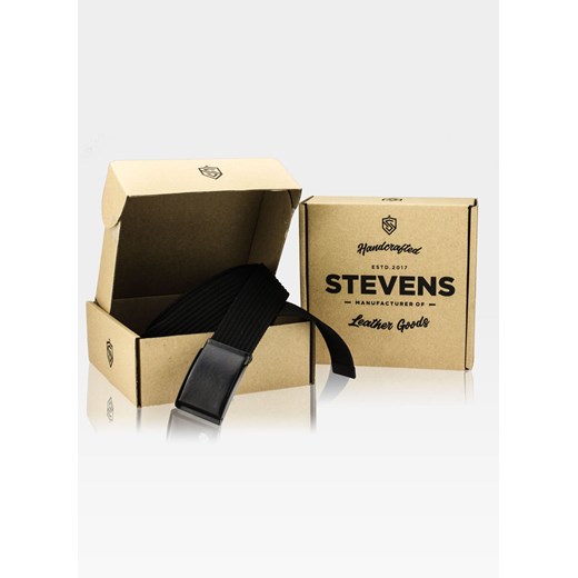 Pasek parciany do spodni marki Stevens w komplecie z pudełkiem Stevens uniwersalny okazja ModnyPortfel