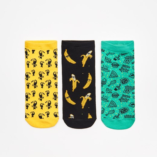 Cropp - Skarpety z nadrukiem 3 pack - Cropp 39 Cropp