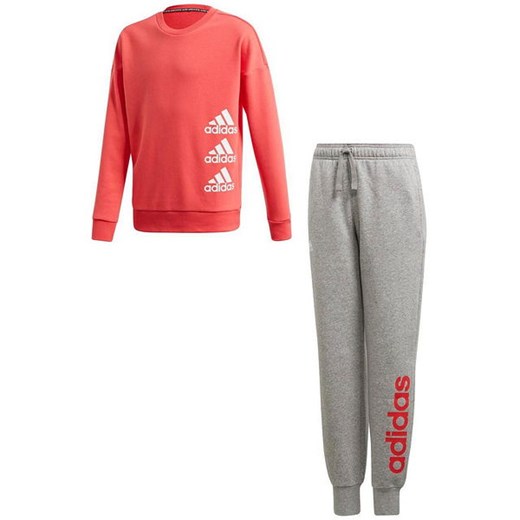 Komplet dresowy dziewczęcy Must Haves Crew Sweatshirt + Linear Adidas 128cm promocja SPORT-SHOP.pl