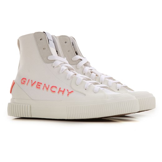 Trampki damskie Givenchy ze skóry sznurowane białe
