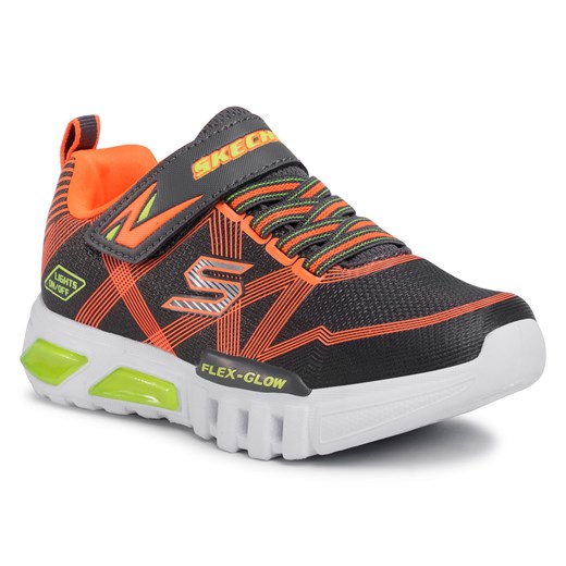 Sneakersy SKECHERS - Flex-Glow 90542L/CCOR Charcoal/Orange 27 eobuwie.pl