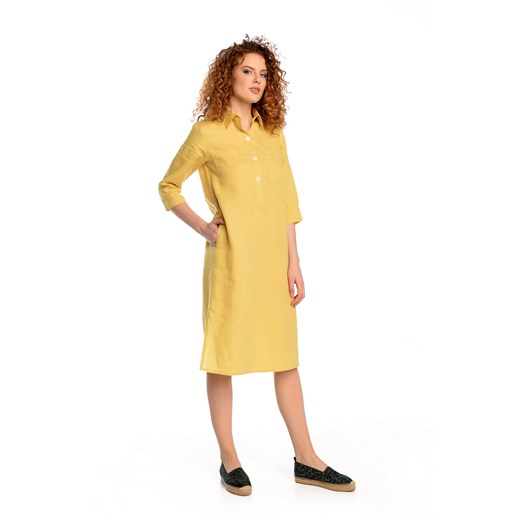 Sukienka Nessi Sportswear z długim rękawem żółta dzienna 
