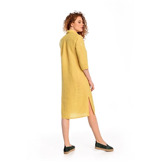 Sukienka Nessi Sportswear z długim rękawem żółta dzienna 