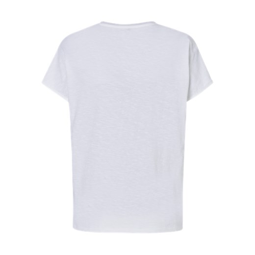Biały T-shirt z ażurową wstawką 11103641 Summer Mood Biały 34 Olsen 40 eOlsen