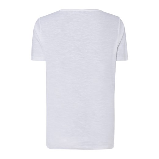 T-shirt z okrągłym dekoltem i detalem ażurowym 11103579 City Safari Biały 38 Olsen 48 promocja Olsen