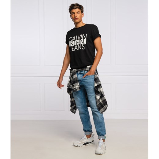 T-shirt męski Calvin Klein z napisami 