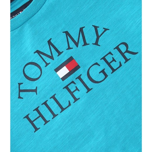 T-shirt chłopięce Tommy Hilfiger z napisami z krótkimi rękawami 