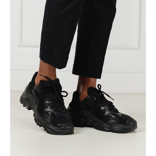 Buty sportowe męskie N21 sznurowane czarne na jesień 