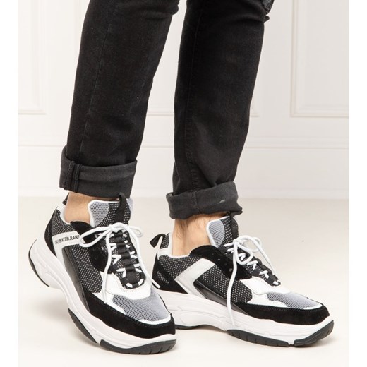Buty sportowe męskie Calvin Klein sznurowane skórzane 