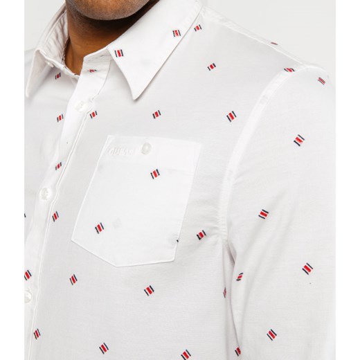 Koszula męska Guess w stylu młodzieżowym z klasycznym kołnierzykiem w abstrakcyjnym wzorze 