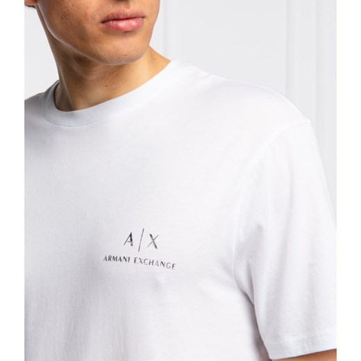 T-shirt męski Armani Exchange gładki wiosenny 