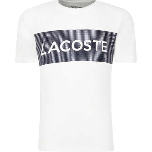T-shirt chłopięce Lacoste z krótkim rękawem z napisami 