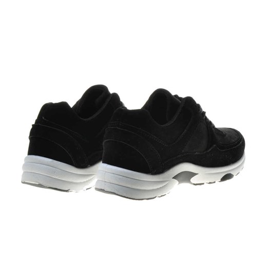 Buty sportowe damskie czarne Pantofelek24 sznurowane 