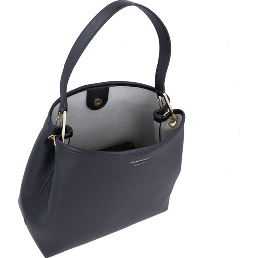 Shopper bag Emporio Armani matowa bez dodatków duża elegancka na ramię 