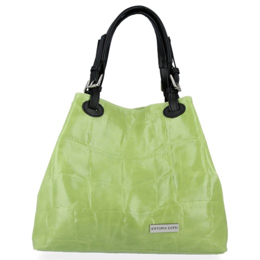 Shopper bag Vittoria Gotti młodzieżowa średnia bez dodatków na ramię 