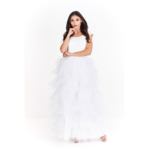 Sukienka maxi z efektowną szyfonową spódnicą Ptakmoda.com 38 ptakmoda.com