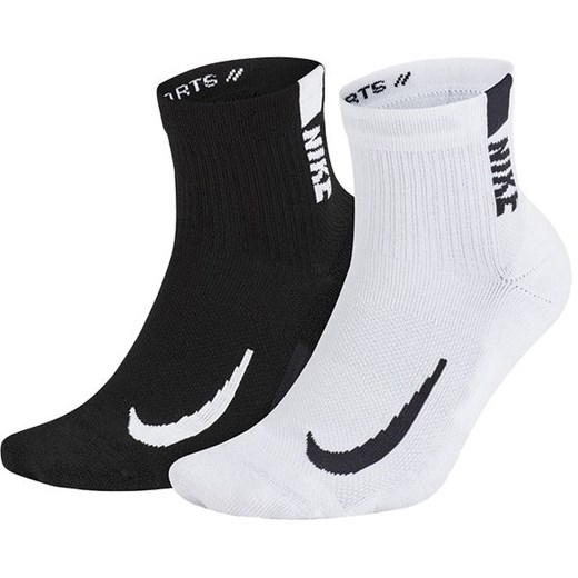 Skarpety Multiplier Run 2 pary Nike (biały/czarny) Nike 42-46 SPORT-SHOP.pl