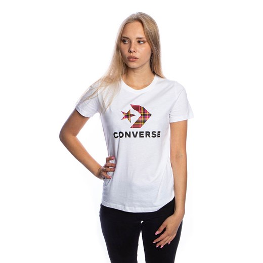 Koszulka damska Converse Star. Cherv. Plaid In T-shirt biała Converse XS promocyjna cena bludshop.com