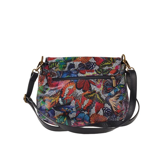 Skórzana torebka "Bao" ze wzorem - 31 x 24 x 6 cm Florence Bags onesize Limango Polska