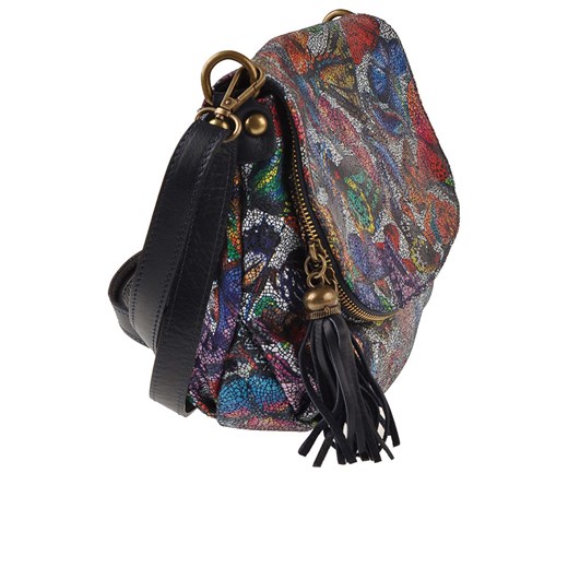 Skórzana torebka "Bao" ze wzorem - 31 x 24 x 6 cm Florence Bags onesize Limango Polska