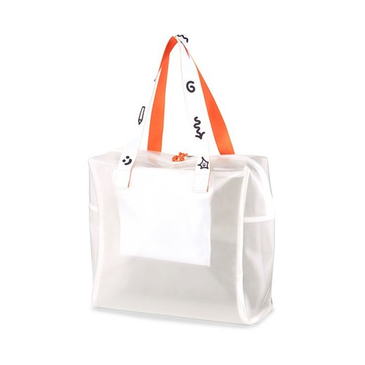 Shopper bag Puma bez dodatków w sportowym stylu mieszcząca a4 