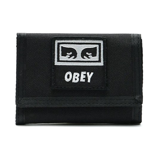 Portfel OBEY Takeover Tri Fold Wallet czarny uniwersalny okazja bludshop.com
