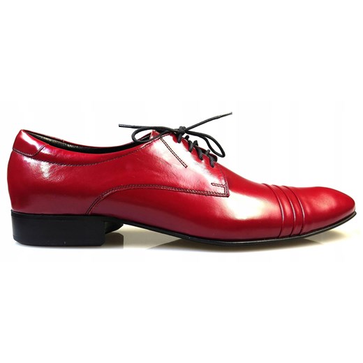 Czerwone buty męskie z zakładkami T28 39 okazja Modini