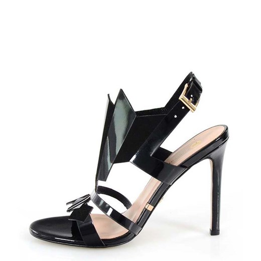 Eleganckie czarne sandałki na szpilce Caligari Victoria Gotti ® 41 Victoria Gotti